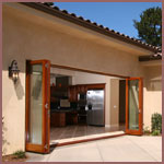 Unique bi-fold doors bring the outdoors in!